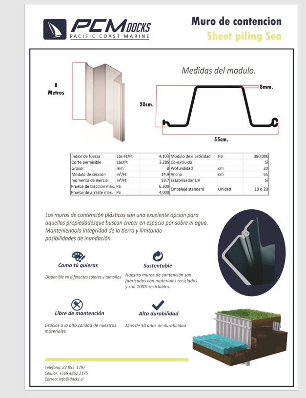 Seawall Gris 50.8 x 20.32 x 8m