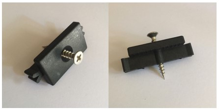 Clip Plástico y Tornillo Inox