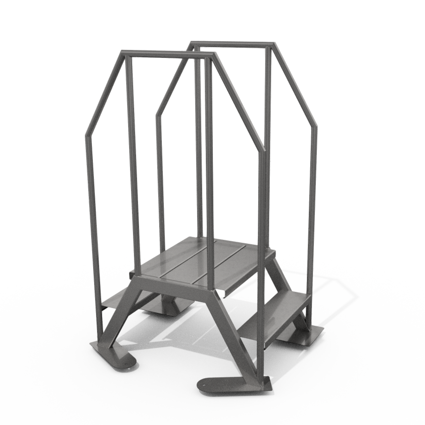 Escalera Con Pasamanos Para Mangueras