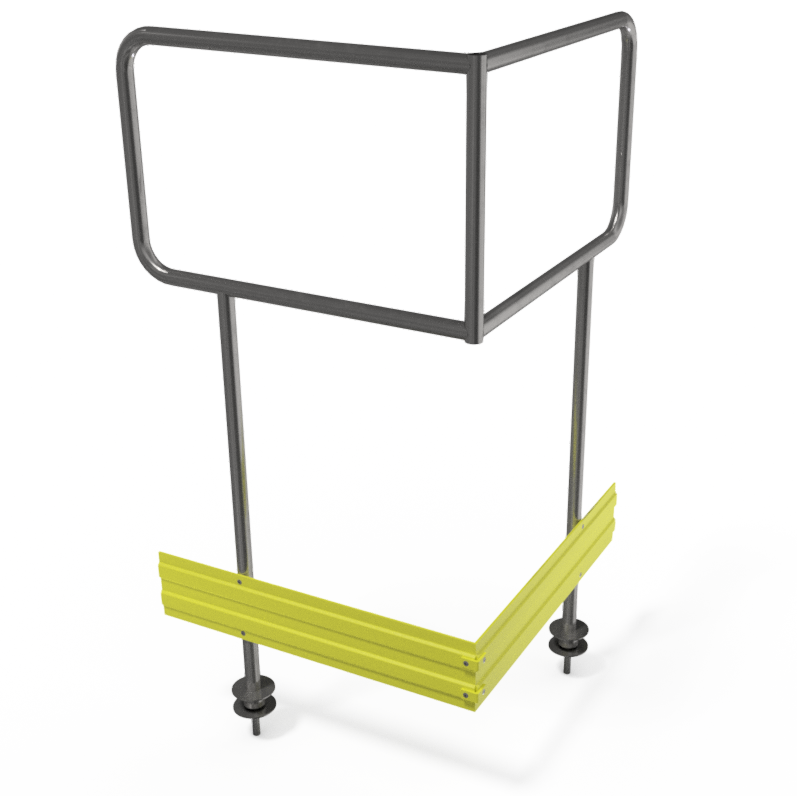 Baranda de Protección Inox Esquina con Bordapie