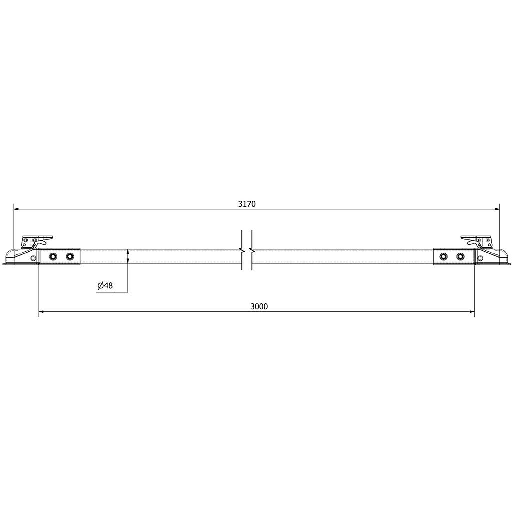 Tensor 3 mt. con Bola de Enganche
